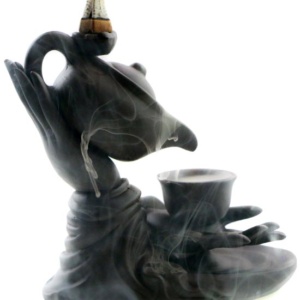 фото - Підставка  для арома конусів Рука з чашкою + набір крнусів, рідкий дим, кераміка,