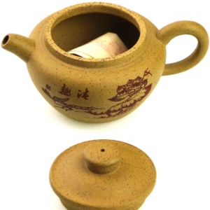 фото - Заварочный чайник из исинской глины, объем 260мл с водяным замком