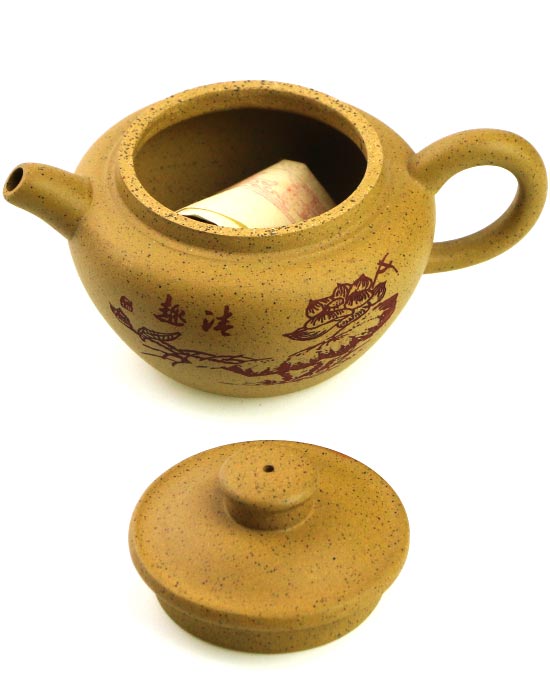фото - Заварочный чайник из исинской глины, объем 260мл с водяным замком