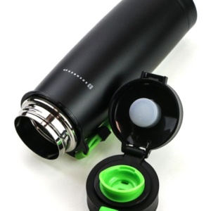 фото - термокружка с кнопкой зеленая с крішкой 480 мл