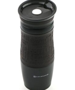 фото - термокружка с кнопкой зеленая 380 мл