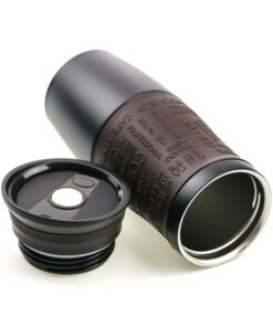 фото - термокружка с кнопкой зеленая 380 мл