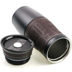 фото - термокружка с кнопкой зеленая 380 мл