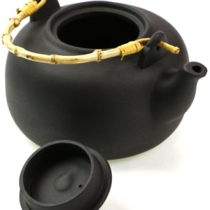 фото - Чайник заварочный с бамбуковой ручкой глина исин черный 500 мл (Копировать)