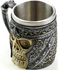 фото - чаша из полистоуна Череп в шлеме 14.5х9.5х11.5