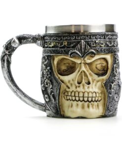 фото - чаша из полистоуна Череп в шлеме 14.5х9.5х11.5