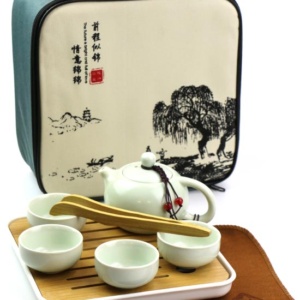 фото - Чайный сервиз Колотый Лед, набор посуды для Гунфу Ча, на 4 персоны, голубой (Копировать)