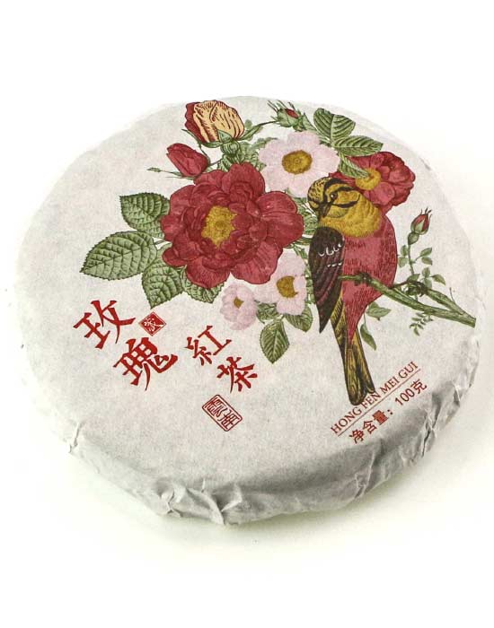 фото - Крупнолистовой черный чай Юннань с махровой красной розой 100г