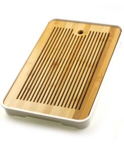 фото - Чабань 36х24х3 Поддон черный или белый верх бамбук. Доступен в двух цветах