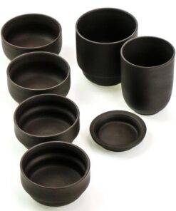 фото - дорожный сервиз на 4 персоны глина в гильзе