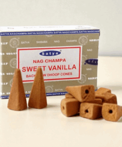 фото - Арома конус Ваниль, обратный поток, Сатья благовоние пирамида, 10 шт, 3.5 см