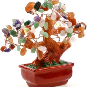 фото - Дерево счастья с камнями микс 5х17х16см