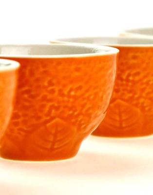 фото - дорожній сервиз с чабанью 4 пиалі Апельсин