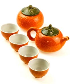 фото - дорожній сервиз с чабанью 4 пиалі Апельсин