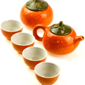 фото - дорожній сервиз с чабанью 4 пиалі Апельсин