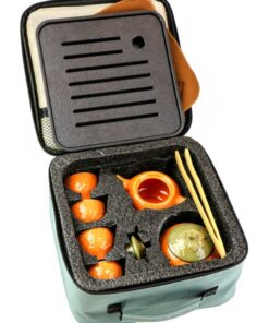 фото - дорожній сервиз с чабанью 4 пиалі Апельсин