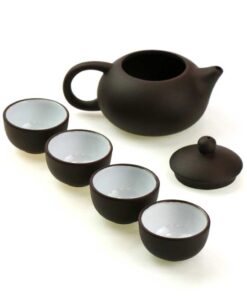 фото - сервиз глиняный 4 персоны коричневый