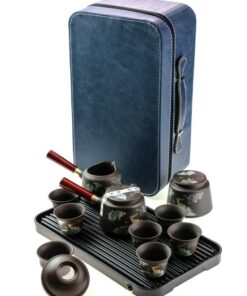 фото - Чайний дорожній сервіз в подарунковому кейсі, на 6 персон, Ісинська глина