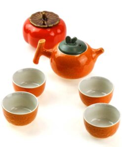 фото - сервиз апельсин + чайница хурма
