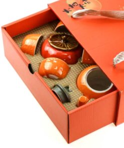 фото - сервиз апельсин + чайница хурма