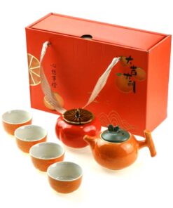 фото - сервиз апельсин + чайница хурма