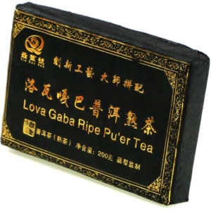 фото - Чай пуер, купаж Шу пуер ГАБА та Шу пуер Lova, 2023 року, плитка 200 г