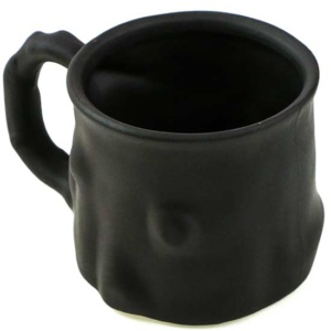 фото - Чашка глина, кружка для чаю, чорна, 180 мл
