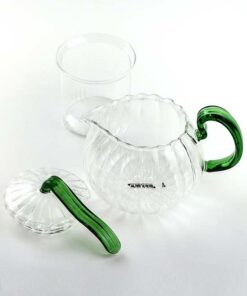 фото - чайник Роза 360 мл стекло с ситечком стеклянным