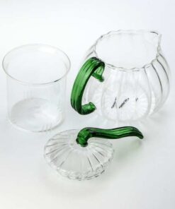 фото - чайник Роза 360 мл стекло с ситечком стеклянным