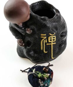 фото - ЧАЙНИЦЯ МОНАХ ФУКУРО КАНСЮ ЧОРНА 13.5х9х10см