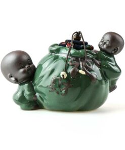 фото - ЧАЙНИЦЯ МОНАХ ФУКУРО КАНСЮ ЧОРНА 13.5х9х10см