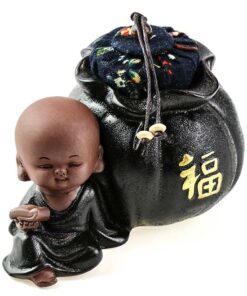 фото - ЧАЙНИЦЯ МОНАХ ФУКУРО КАНСЮ ЧОРНА 13.5х9х10см