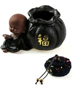 фото - ЧАЙНИЦЯ МОНАХ ФУКУРО КАНСЮ ЧОРНА 13.5х9х10см