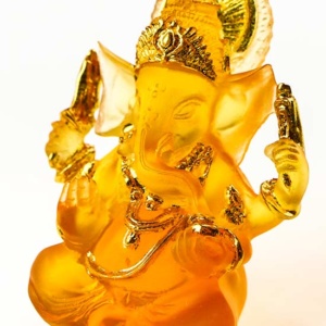 фото - ганеш полистоун белый 10,5х8х17 см