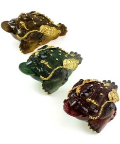 фото - ЧАЙНА ІГРАШКА ЖАБА БАГАТСТВА ЧЕРВОНА ВЕЛИКА 15х10х7.5 см