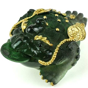 фото - ЧАЙНА ІГРАШКА ЖАБА БАГАТСТВА ЧЕРВОНА ВЕЛИКА 15х10х7.5 см