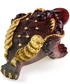 фото - ЧАЙНА ІГРАШКА ЖАБА БАГАТСТВА ЧЕРВОНА ВЕЛИКА 15х10х7.5 см