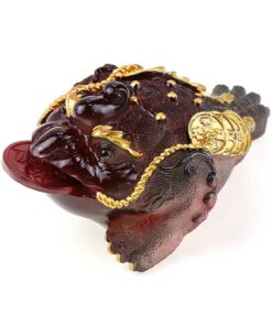 фото - ЧАЙНА ІГРАШКА ЖАБА БАГАТСТВА ЧЕРВОНА ВЕЛИКА 15х10х7.5 см