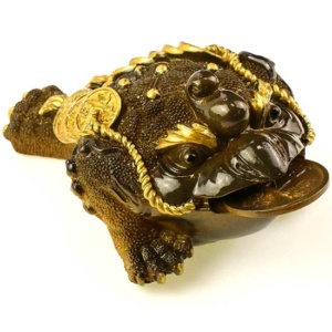 фото - ЧАЙНА ІГРАШКА ЖАБА БАГАТСТВА ЧЕРВОНА ВЕЛИКА 15х10х7.5 см