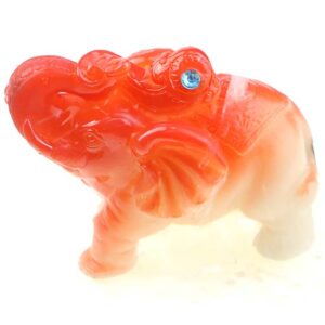 фото - Нефритовий слон із магічною кулею, чайна фігурка змінює колір, 11х4х8 см