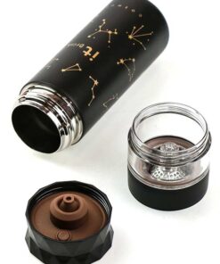 фото - Заварювальна колба термос з інфузером та кнопкою, термопляшка 350 мл