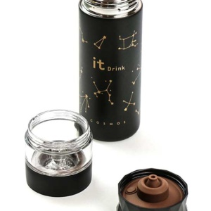 фото - Заварювальна колба термос з інфузером та кнопкою, термопляшка 350 мл