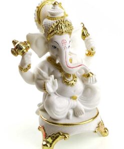 фото - Ганеш белый полистоун 1.5х8х17 см