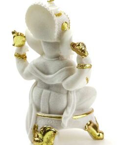 фото - Ганеш белый полистоун 1.5х8х17 см