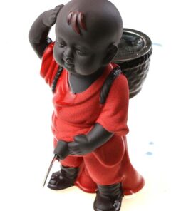 фото - Фігурка для чайної церемонії Пісяючий хлопчик із ситом, синій, 7х9х15 см