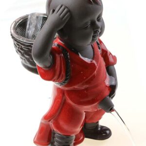 фото - Фігурка для чайної церемонії Пісяючий хлопчик із ситом, синій, 7х9х15 см