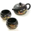 фото - Чайник Си Ши + 2 пиалі глина проявляется рисунок