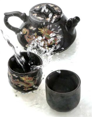 фото - Чайник Си Ши + 2 пиалі глина проявляется рисунок фото - Чайник Си Ши + 2 пиалі глина проявляется рисунок