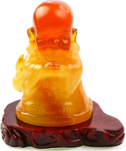 фото - будда под янтарь вісота 13 см х 11см х 7 см