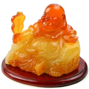 фото - будда под янтарь вісота 13 см х 11см х 7 см